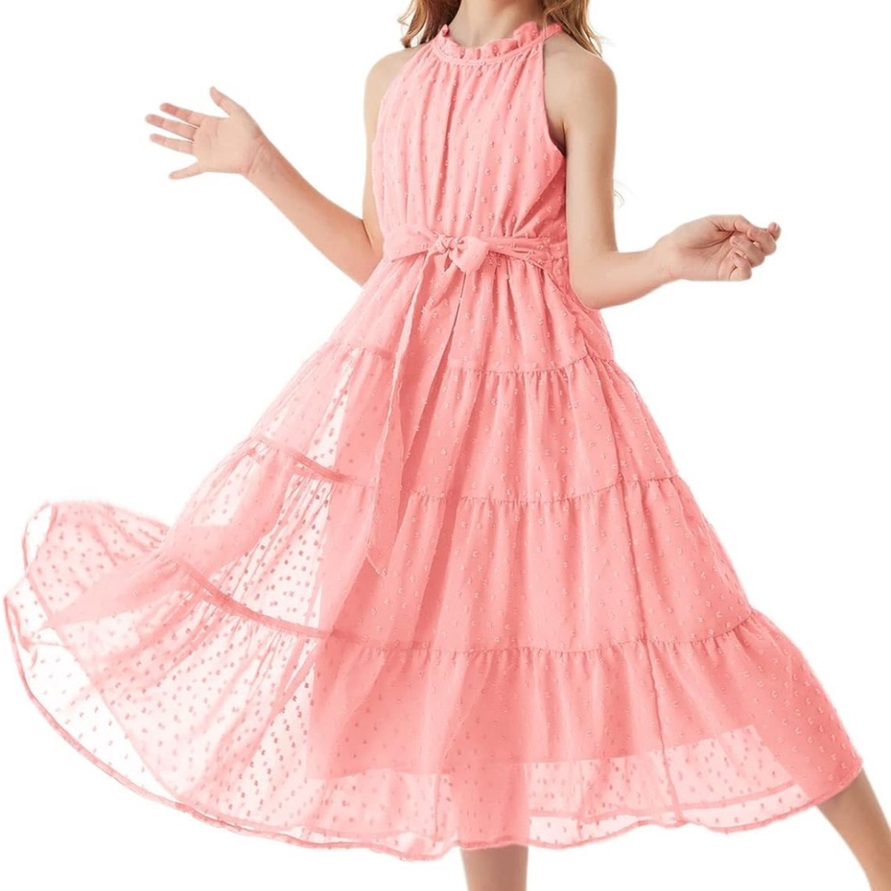 GRACE KARIN Girls Sleeveless Casual A-line Flowy Summer Maxi Dress 10y
